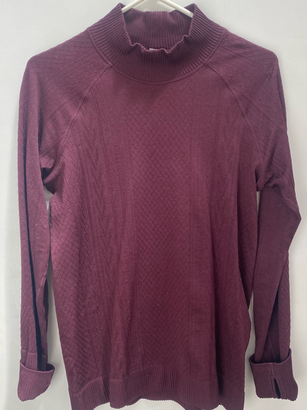 lululemon athletica Deep Plum Mock Neck large